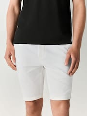 White Skinny Fit Stretch Chinos Shorts - Image 1 of 10