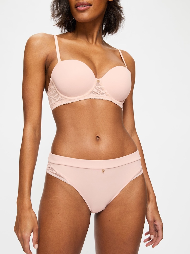 KBX Pink Strapless Charlotte Brushed Underwired Padded T-Shirt Plunge Bra - Image 1 of 6