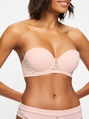 KBX Pink Strapless Charlotte Brushed Underwired Padded T-Shirt Plunge Bra - Image 3 of 6