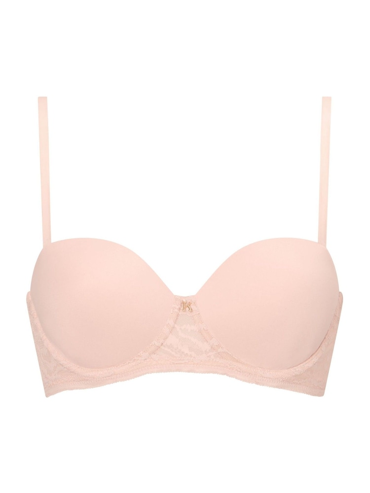 KBX Pink Strapless Charlotte Brushed Underwired Padded T-Shirt Plunge Bra - Image 6 of 6