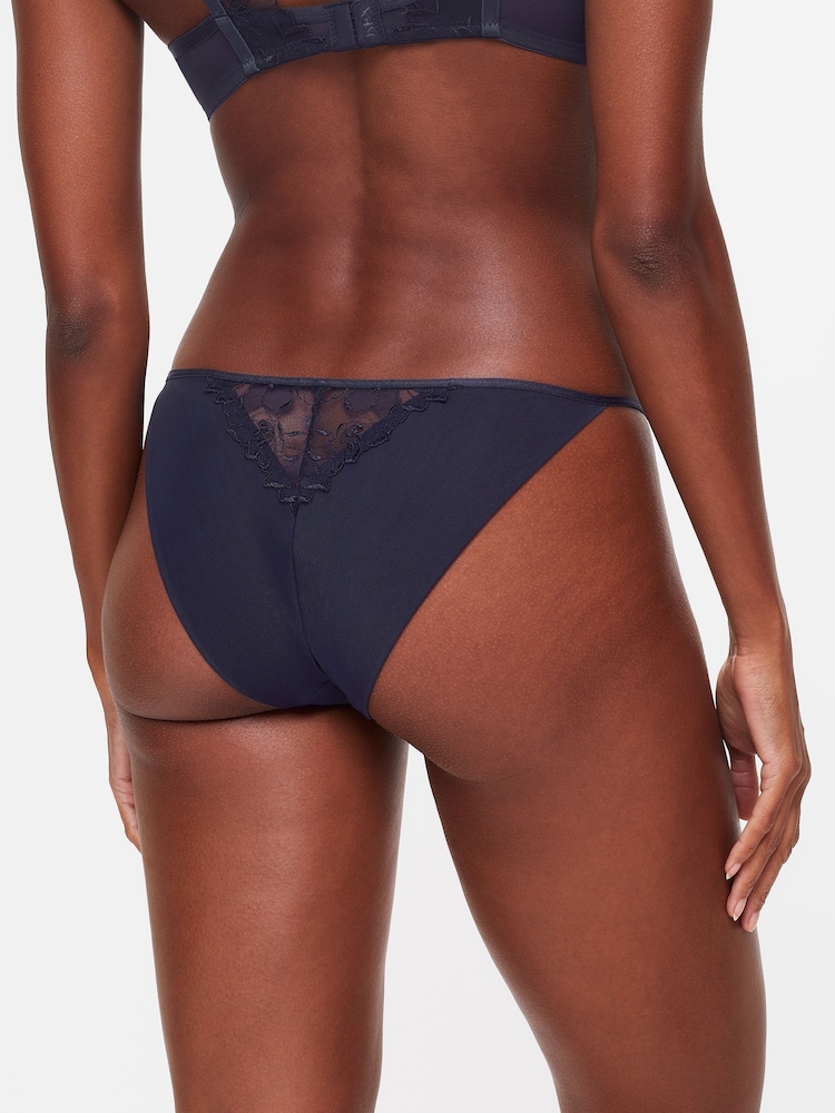 KBX Blue Marilyn Floral Embroidered Brazilian Knickers - Image 2 of 6
