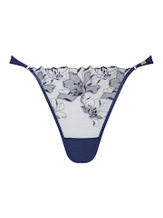 KBX Blue Marilyn Floral Embroidered Brazilian Knickers - Image 6 of 6