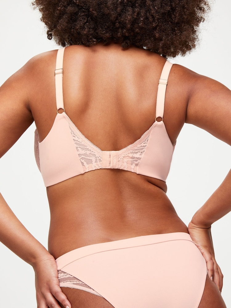 KBX Pink Padded Charlotte Brushed Underwired Padded T-Shirt Plunge Bra - Image 2 of 6