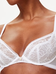 KBX White Alice Lace Non-Pad Plunge Bra - Image 4 of 6