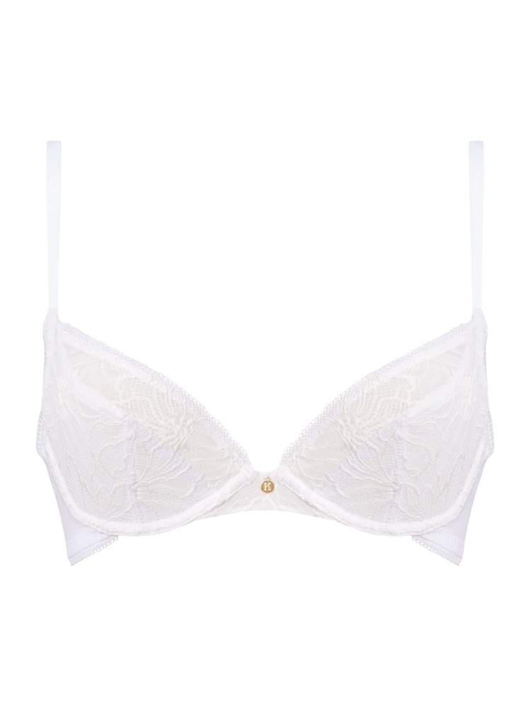KBX White Alice Lace Non-Pad Plunge Bra - Image 6 of 6