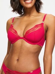 KBX Red Billie Wave Embroidery Padded Plunge Bra - Image 1 of 6