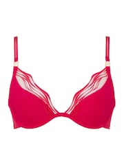 KBX Red Billie Wave Embroidery Padded Plunge Bra - Image 6 of 6