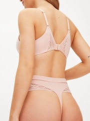 KBX Pink Non Wired Charlotte Brushed Underwired Padded T-Shirt Plunge Bra - Image 2 of 6