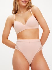KBX Pink Non Wired Charlotte Brushed Underwired Padded T-Shirt Plunge Bra - Image 3 of 6