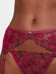 KBX Pink Marilyn Floral Embroidered Suspender Belt - Image 5 of 6