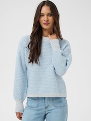 Kaffe Blue Kamarlla Knit Pullover Jumper - Image 1 of 7