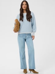 Kaffe Blue Kamarlla Knit Pullover Jumper - Image 2 of 7