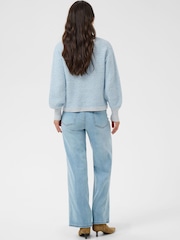 Kaffe Blue Kamarlla Knit Pullover Jumper - Image 3 of 7