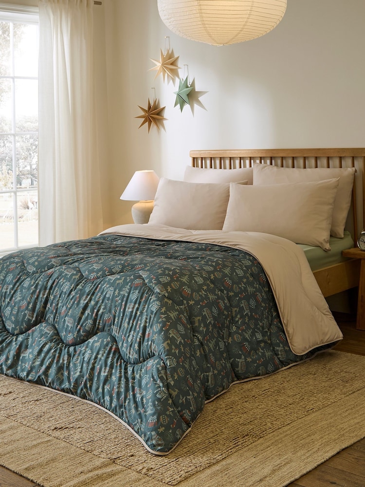 Night Lark Nordic Christmas 10.5 Tog Coverless Duvet Set - Image 1 of 6 Night Lark Nordic Christmas 10.5 Tog Coverless Duvet Set - Image 1 of 6