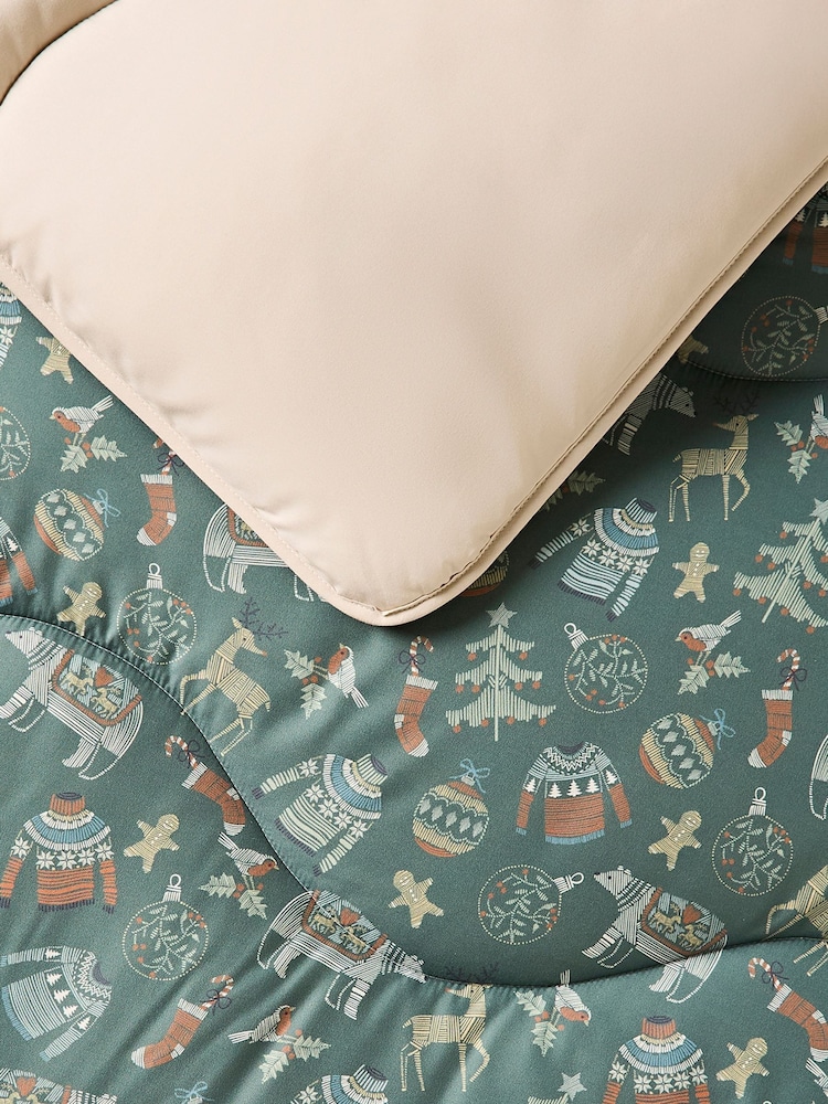 Night Lark Nordic Christmas 10.5 Tog Coverless Duvet Set - Image 2 of 6 Night Lark Nordic Christmas 10.5 Tog Coverless Duvet Set - Image 2 of 6