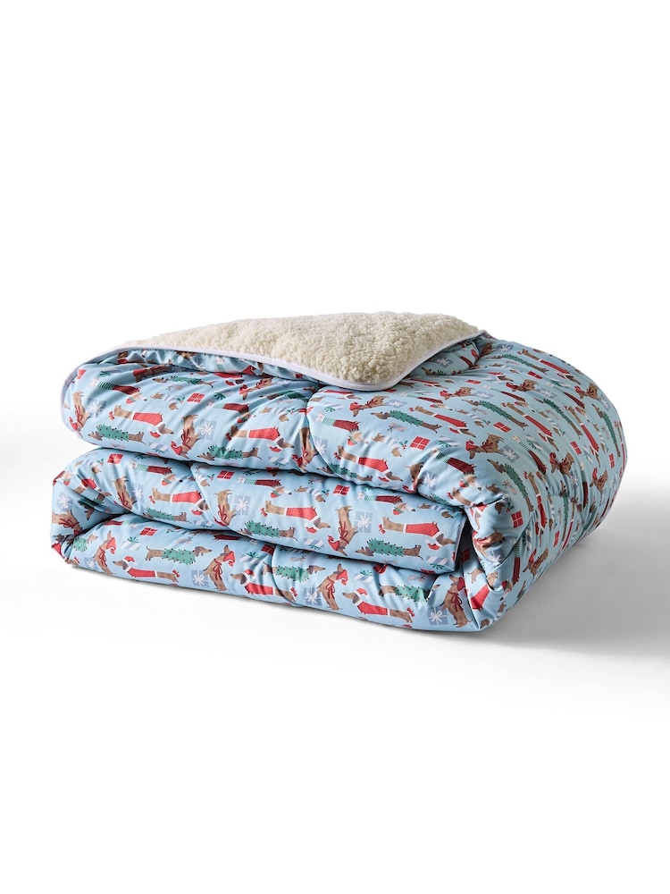 Night Lark Festive Dogs 9 Tog Άνετο Sherpa Ριχτό - Εικόνα 4 από 4 Night Lark Festive Dogs 9 Tog Άνετο Sherpa Ριχτό - Εικόνα 4 από 4