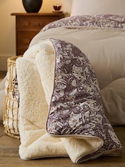 Night Lark Mocha Woodland Creatures 9 Tog Cosy Sherpa Throws Set - Image 1 of 4