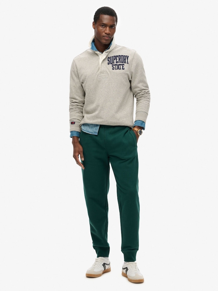 Superdry Green Slim Fit Essential Logo Joggers - Image 1 of 5