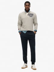 Темно-синий - спортивные брюки зауженного кроя с логотипом Superdry - Изображение 1 из 7