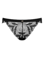 Negro - KBX Harper Scalloped Lace Brazilian Knickers - Imagen 6 de 6