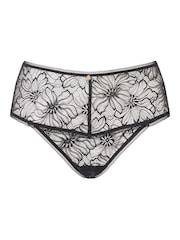 Zwart - KBX Alice Lace High Rise Brazilian Knickers - Image 6 of 6