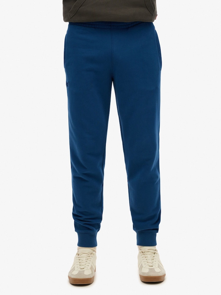 Superdry Blue Essential Logo Joggers - Image 1 of 7