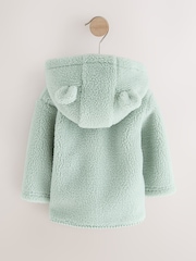 Sage Green Baby Borg Hooded Jacket (0mths-2yrs) - Image 2 of 4