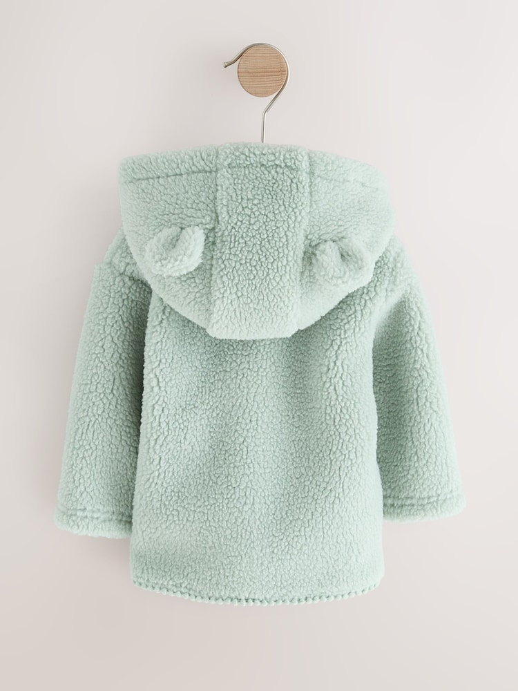 Sage Green Baby Borg Hooded Jacket (0mths-2yrs) - Image 2 of 4