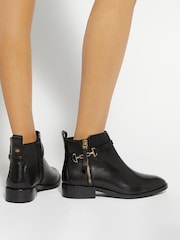 Dune London Black Wide Fit Parklyn Ankle Boots - Image 1 of 6