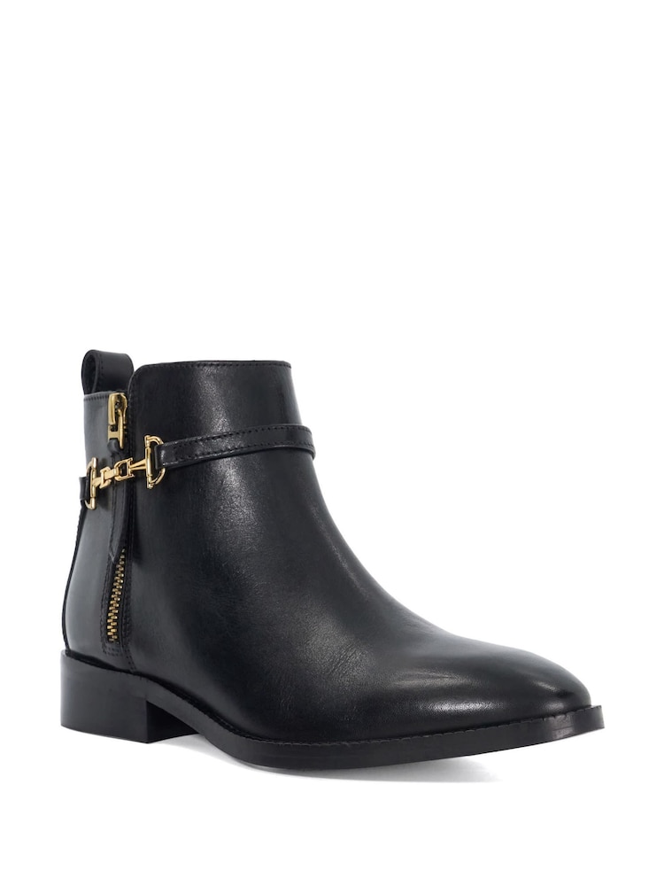 Dune London Black Wide Fit Parklyn Ankle Boots - Image 3 of 6