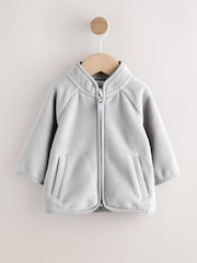 Grey Micro Fleece Baby Zip Jacket (0mths-2yrs) - Image 1 of 7