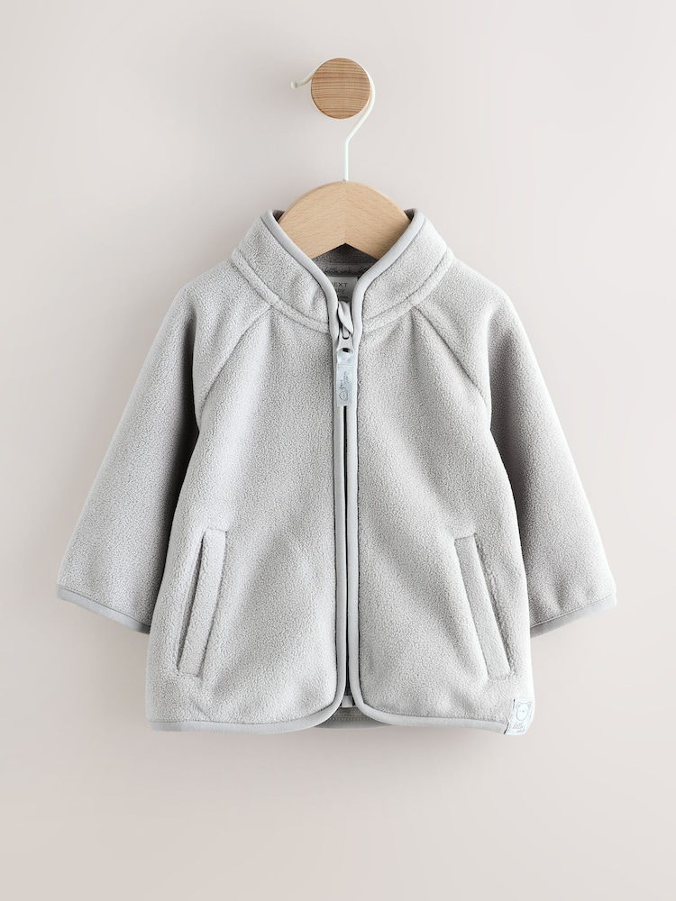 Grey Micro Fleece Baby Zip Jacket (0mths-2yrs) - Image 1 of 7