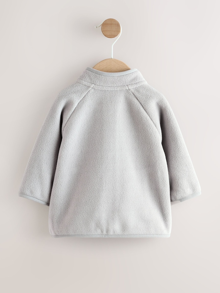 Grey Micro Fleece Baby Zip Jacket (0mths-2yrs) - Image 2 of 7