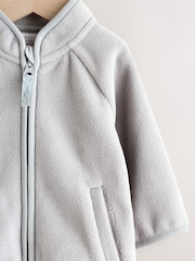 Grey Micro Fleece Baby Zip Jacket (0mths-2yrs) - Image 3 of 7