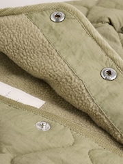 Khaki Green Baby Nylon Quilted Jacket (0mths-2yrs) - Image 10 of 11