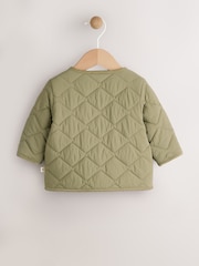 Khaki Green Baby Nylon Quilted Jacket (0mths-2yrs) - Image 5 of 11