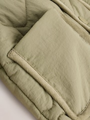 Khaki Green Baby Nylon Quilted Jacket (0mths-2yrs) - Image 9 of 11