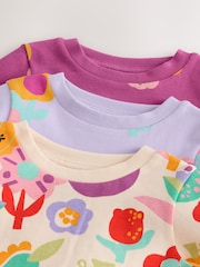Purple Pumpkin Print Pumpkin Snuggle Pyjamas 3 Pack (9mths-10yrs) - Image 13 of 14