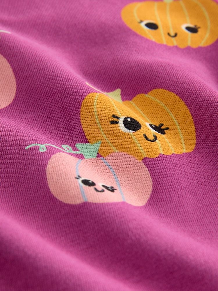 Purple Pumpkin Print Pumpkin Snuggle Pyjamas 3 Pack (9mths-10yrs) - Image 14 of 14 Purple Pumpkin Print Pumpkin Snuggle Pyjamas 3 Pack (9mths-10yrs) - Image 14 of 14