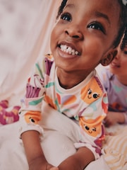 Purple Pumpkin Print Pumpkin Snuggle Pyjamas 3 Pack (9mths-10yrs) - Image 6 of 14
