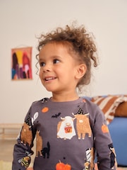 Trick or Treat Hamish Print Halloween Snuggle Pyjamas (9mths-12yrs) - Image 4 of 8