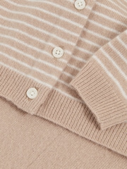 Reiss Neutral Elshe 100% Cashmere Cardigan And Leggings Set - Image 4 of 4