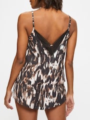 KBX Brown Animal Print Margot Satin Cami Set - Image 2 of 5