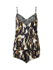 KBX Brown Animal Print Margot Satin Cami Set - Image 5 of 5