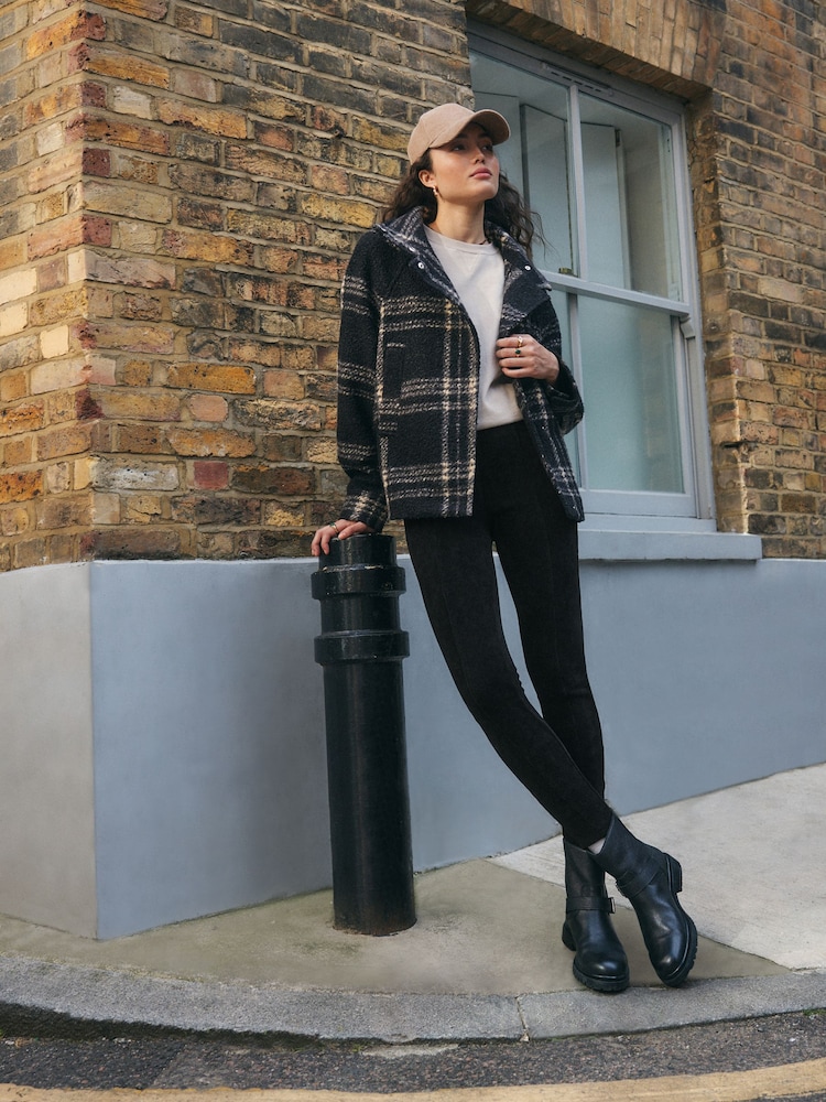 Black Cord Leggings - Image 1 of 8