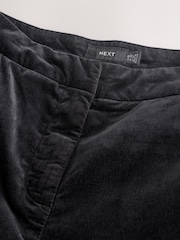 Black Velvet Straight Leg Trousers - Image 5 of 6
