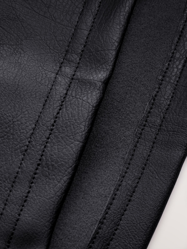 Black Faux Leather Mini Skirt - Image 7 of 7