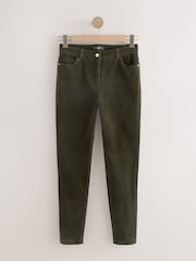Khaki Green Corduroy Skinny Trousers - Image 5 of 7