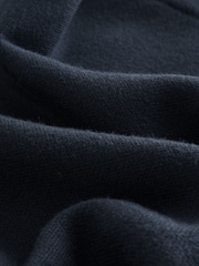Navy Blue Compact Cosy Wide Leg Side Stripe Tipped Joggers - Image 9 of 9