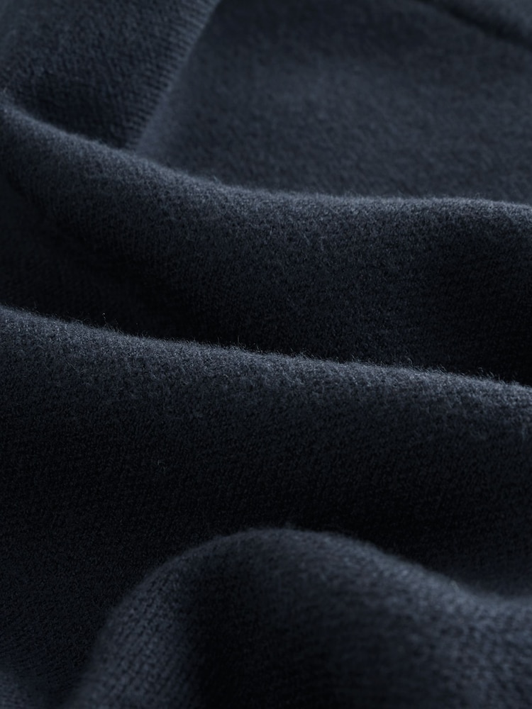 Navy Blue Compact Cosy Wide Leg Side Stripe Tipped Joggers - Image 9 of 9 Navy Blue Compact Cosy Wide Leg Side Stripe Tipped Joggers - Image 9 of 9